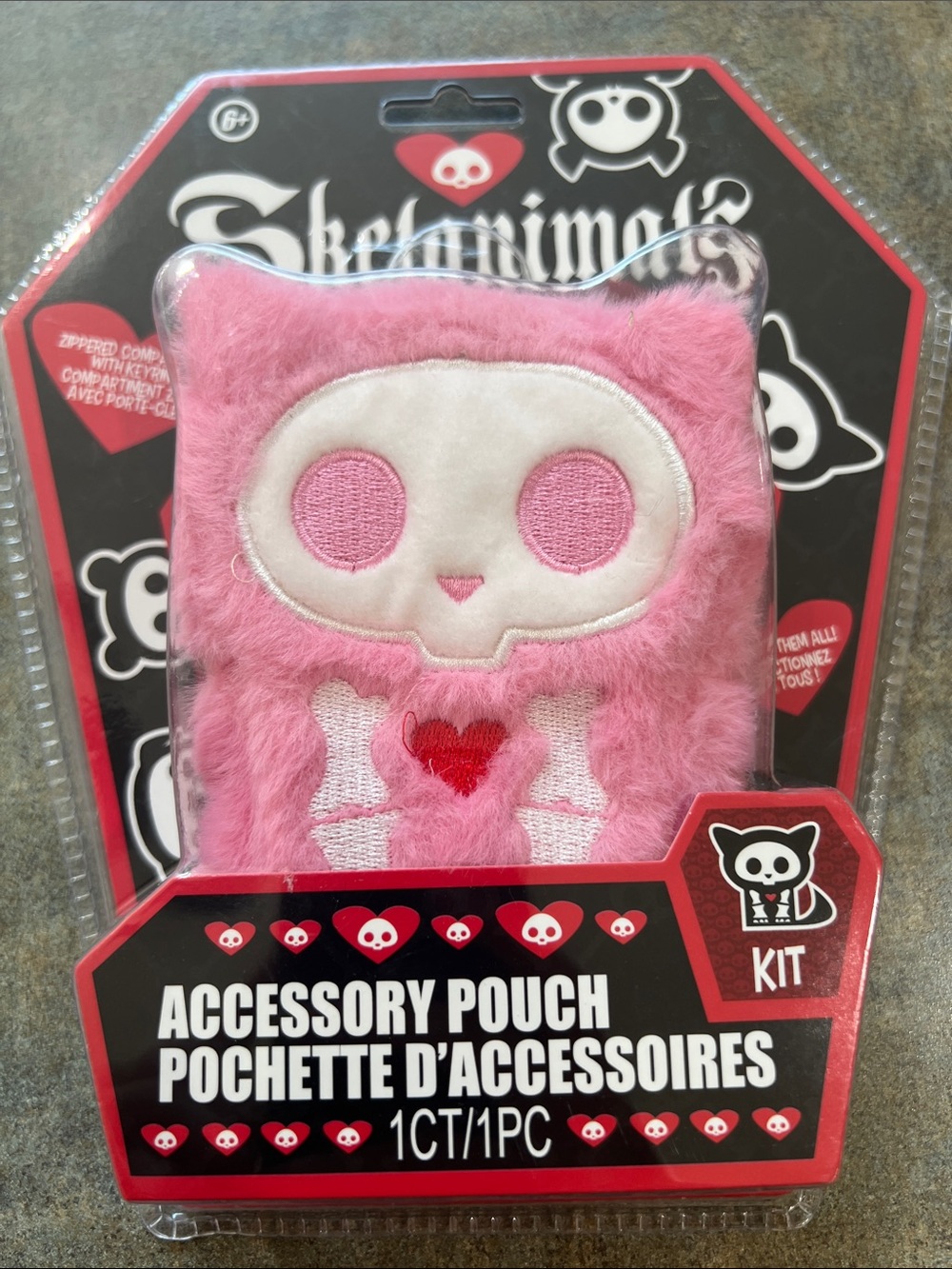 Pink Plush Skelemial Pouch